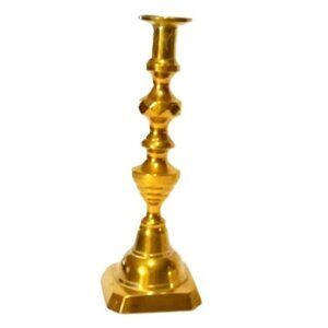Vintage Victorian Style Brass Gold Candlestick Holder 10"High